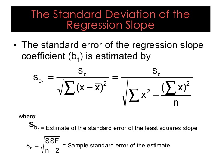 how to calculate standard error of regression